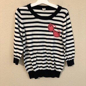 J. Crew Sweater Striped Sunglasses Retro Nautical